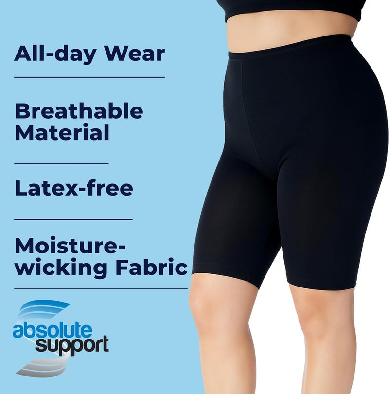 ABSOLUTE SUPPORT Women's 20-30 mmHg Compression Shorts – Support for Varicose Veins, Lymphedema, Surgical Recovery, Travel, Plus Size - Image 4